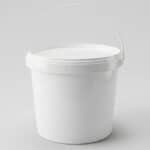 1.5 gallon (5.6 L) polypropylene plastic food pail with lid