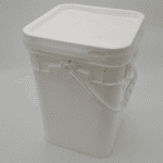 Seau Plastique carré 4 gallons blanc