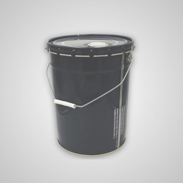 Seau métal gris 20 litres, 5.3 gallons