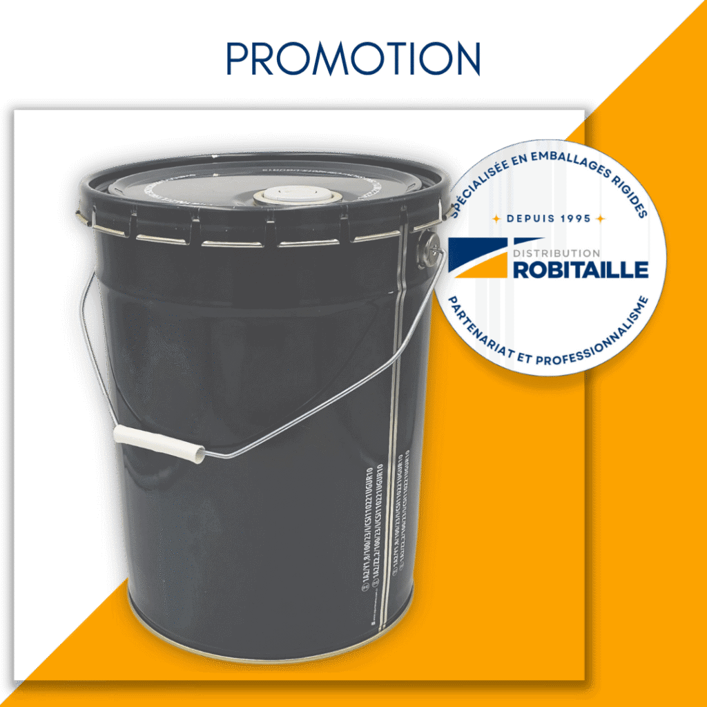 Promotion seau métal gris 20 litres