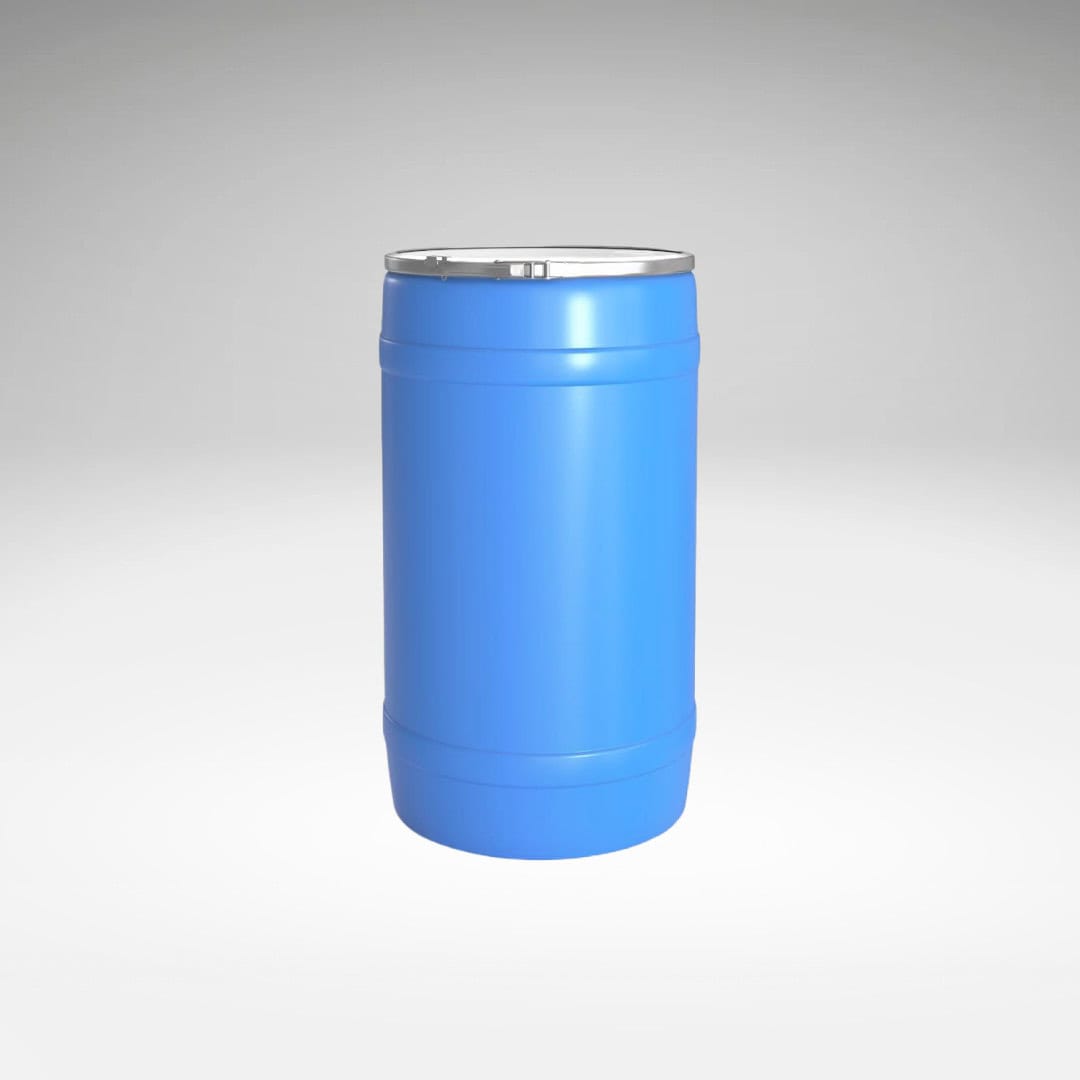 Baril Plastique Bleu 30 Gallons - Fût à Ouverture Totale