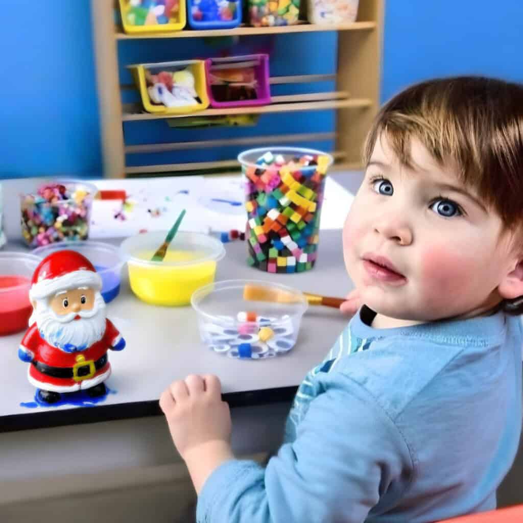 Jouets et pelotes de construction pour enfants, organisation de jeux éducatifs et créatifs.