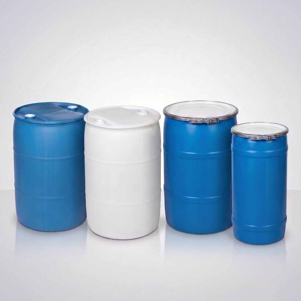 Barils plastique 55 gallons et 30 gallons