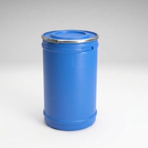 15-Gallon Blue Plastic Drum with Full Opening (Open Top)